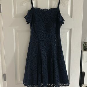 Girls Dress 1/12 Size Navy Sparkly